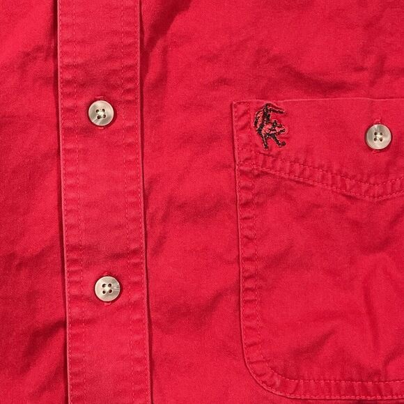 Wranglers PBR Mens Large Bull Riding Button Down Embroidered‎ Western Shirt Red - Picture 3 of 6